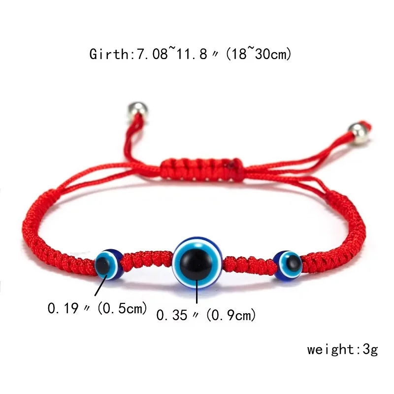 Classic Red String Bracelets Turkish Evil Eye Handmade Braided Rope Adjustable Woman Man Charm Fashion Jewelry Friendship Gifts