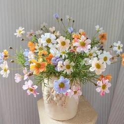 Daisy Silk Flowers Lifelike Artificial Flower 34cm White Fake Flowers Room Wedding Home Table Decorations Party Diy Bouquet 1PCs