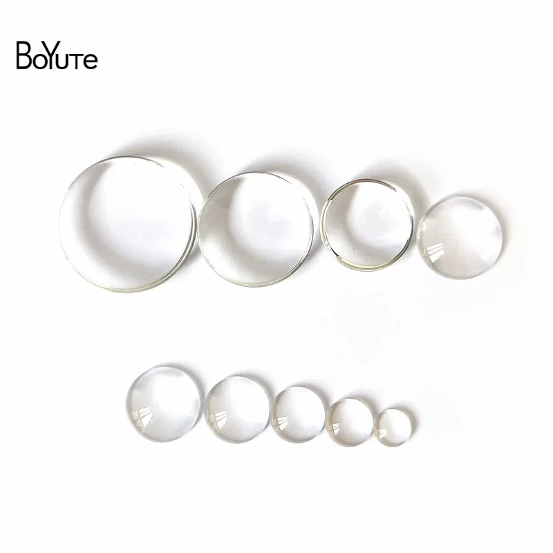 BoYuTe Diy Jewelry Accessories Transparent Round Glass Cabochon 6-8-10-12-14-15-16-18-20-25-30MM Cabochon