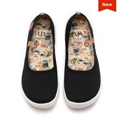 UIN Fashion Style Women's Shoes Art Casual Canvas Sneakers Travel Shoes Art Painted Female Slip-on shoes