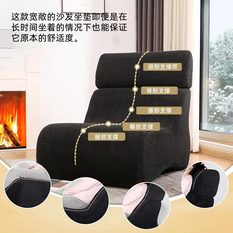 أريكة سحابة معيارية لغرف المعيشة الصغيرة – مقعد Loveseat مستلق مخملي ناعم على شكل حرف L مع عثماني #2