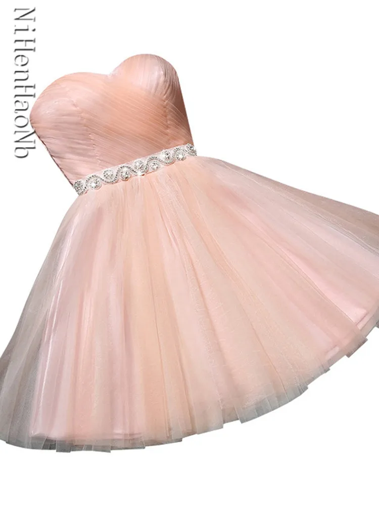 

Розовое банкетное вечернее платье, женское короткое платье для выпускного вечера, вечерние платья Quinceanera