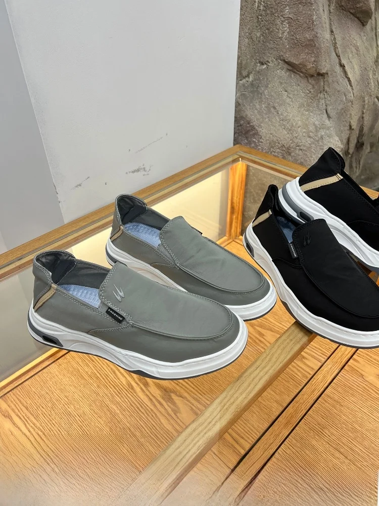 

Ice Silk Slip-On Casual oes Soft Bot Breathable Summer New Arrival Lazy Person ential Slip-Off round Toe Flat Heel