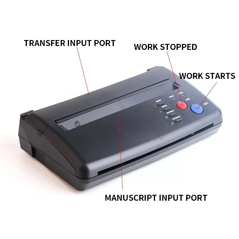 Macchina per trasferimento tatuaggi Attrezzatura per tatuaggi professionale Mini macchina per tatuaggi Attrezzatura per macchina per trasferimento tatuaggi 110-220 V