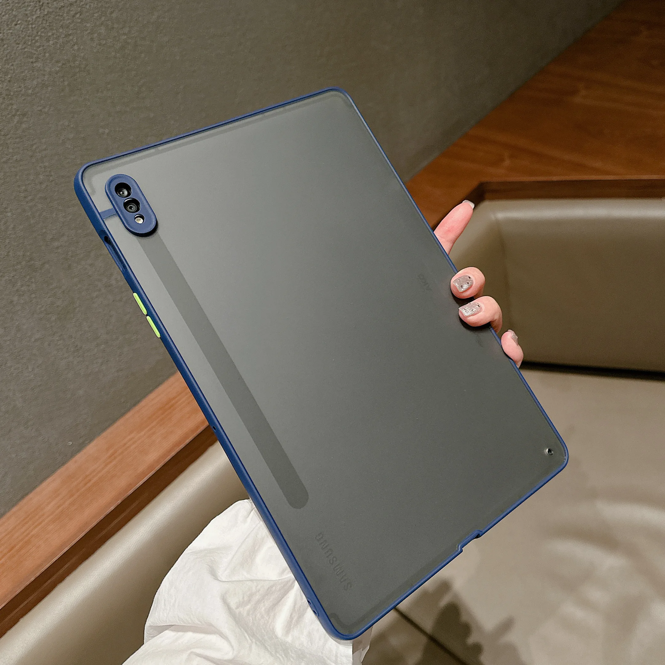 

Case For Galaxy Tab S9 S7 FE S8 Plus 12.4inch SM-X810 X816B X610 X616B X800 X806 T970 T975 T730 T735 PC Back Cover Skin-friendly