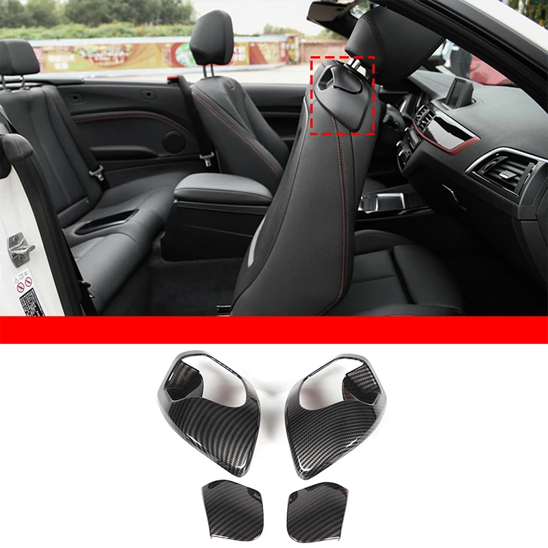 For BMW 2 Series 2014-2019 ABS Carbon Fiber Car Front Seat Adjustment Switch Cover Sticker Car Interior Protection Accessories