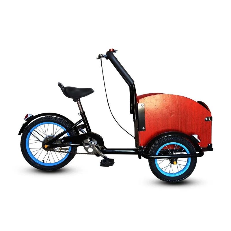 

Children's inverted tricycle 16 inches, small inverted pedals, tricycle box, tricycle