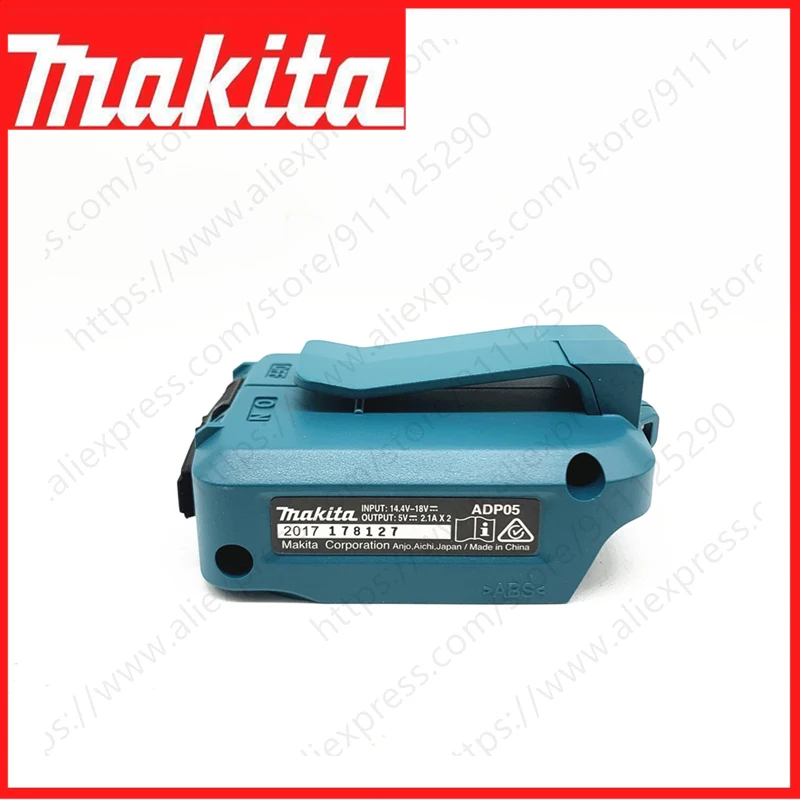 Convertitore di tesoro di ricarica Makita Adattatore USB ADP05 Adattatore per batteria al litio da 14,4 V 18 V Alimentatore per telefono cellulare di grande capacità
