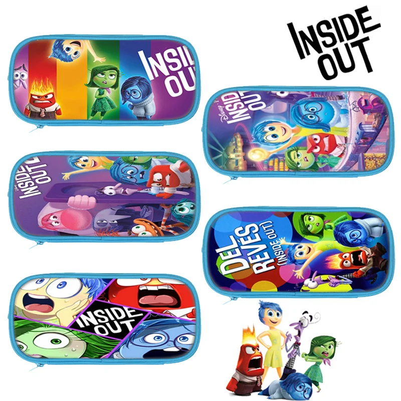 

Disney Inside Out 2 Cartoon Pencil Case for Girls Boys Large Capacity Pencil Case Stationery Bag Student Product