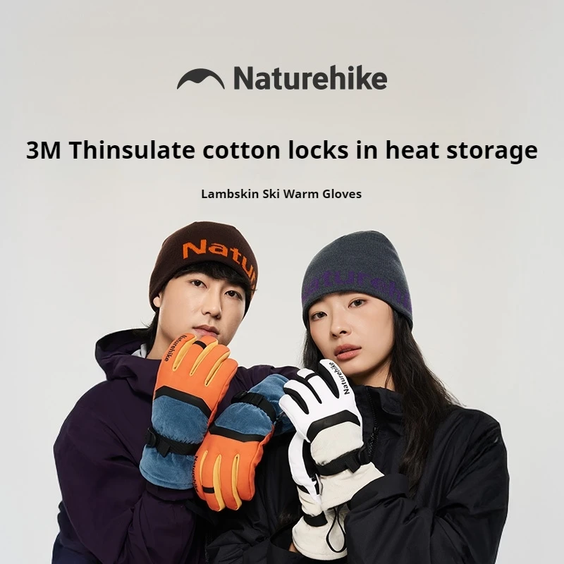 Naturehike 3M Теплые лыжные перчатки с изоляцией из овчины — водонепроницаемые нескользящие и сенсорный экран с пятью пальцами для катания на лыжах на открытом воздухе Naturehike 3M Теплые лыжные перчатки с изоляцией из овчины — водонепроницаемые нескользящие и сенсорный экран с пятью пальцами для катания на лыжах на открытом воздухе