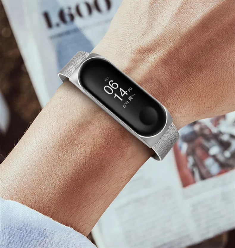 Mailänder Schlaufen riemen für Xiaomi Mi Band 6 5 4 3 Edelstahl Metall Armband für Xiaomi Miband 3 4 5 6 Bänder Magnet armbänder