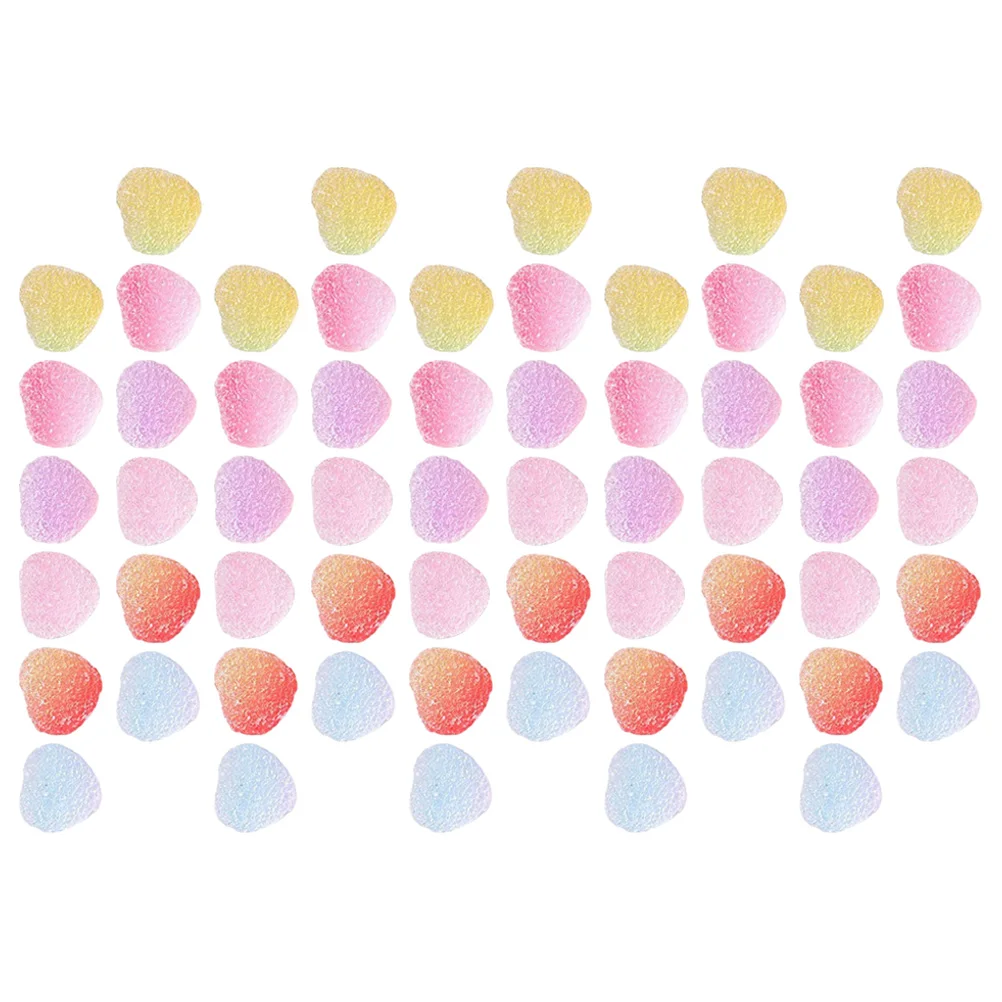 

60pcs Simulation Decorative Resin Embellishments Desktop Fake Candies Bulk Shop Display Bar Props Soft Candy Diy Simulated Soft
