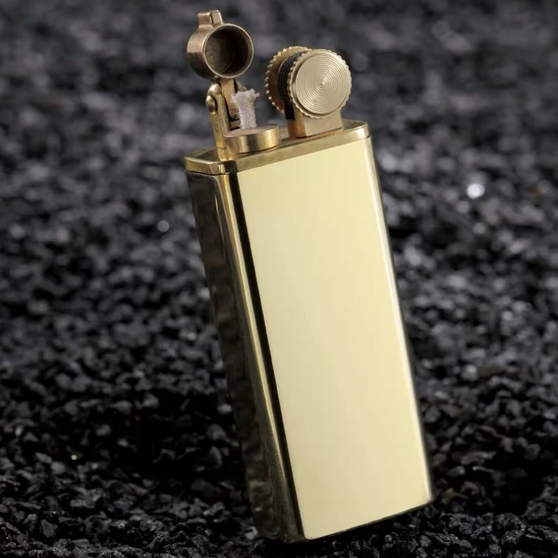 ZORRO Retro Brass Kerosene Cigarette Lighters Cool Vintage Grinding Wheel Cigar Pipe Igniter Classic Lighter Gifts Men\'s Gadgets