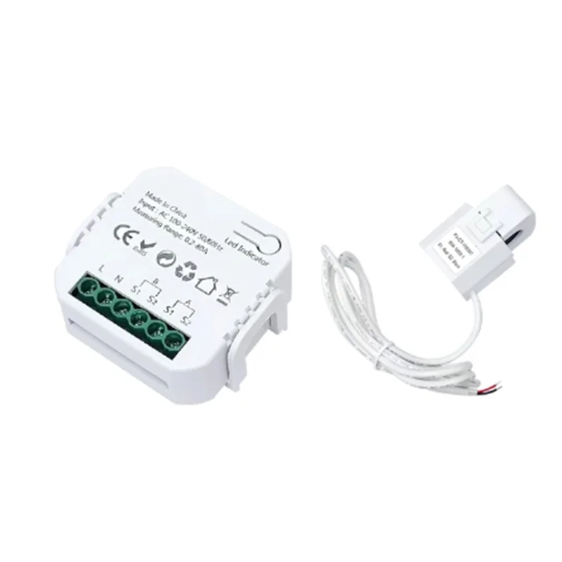 A29F-Tuya Smart Life Zigbee Energy Meter Bidirectional With Clamp CT App Monitor Solar Power,80A,110V 240VAC