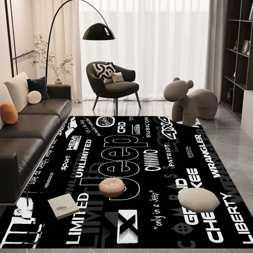 J-JEEP Door Mat Kids Room Bedroom Decoration Balcony Anti-Slip Doormat Living Room Doormat Area Rug
