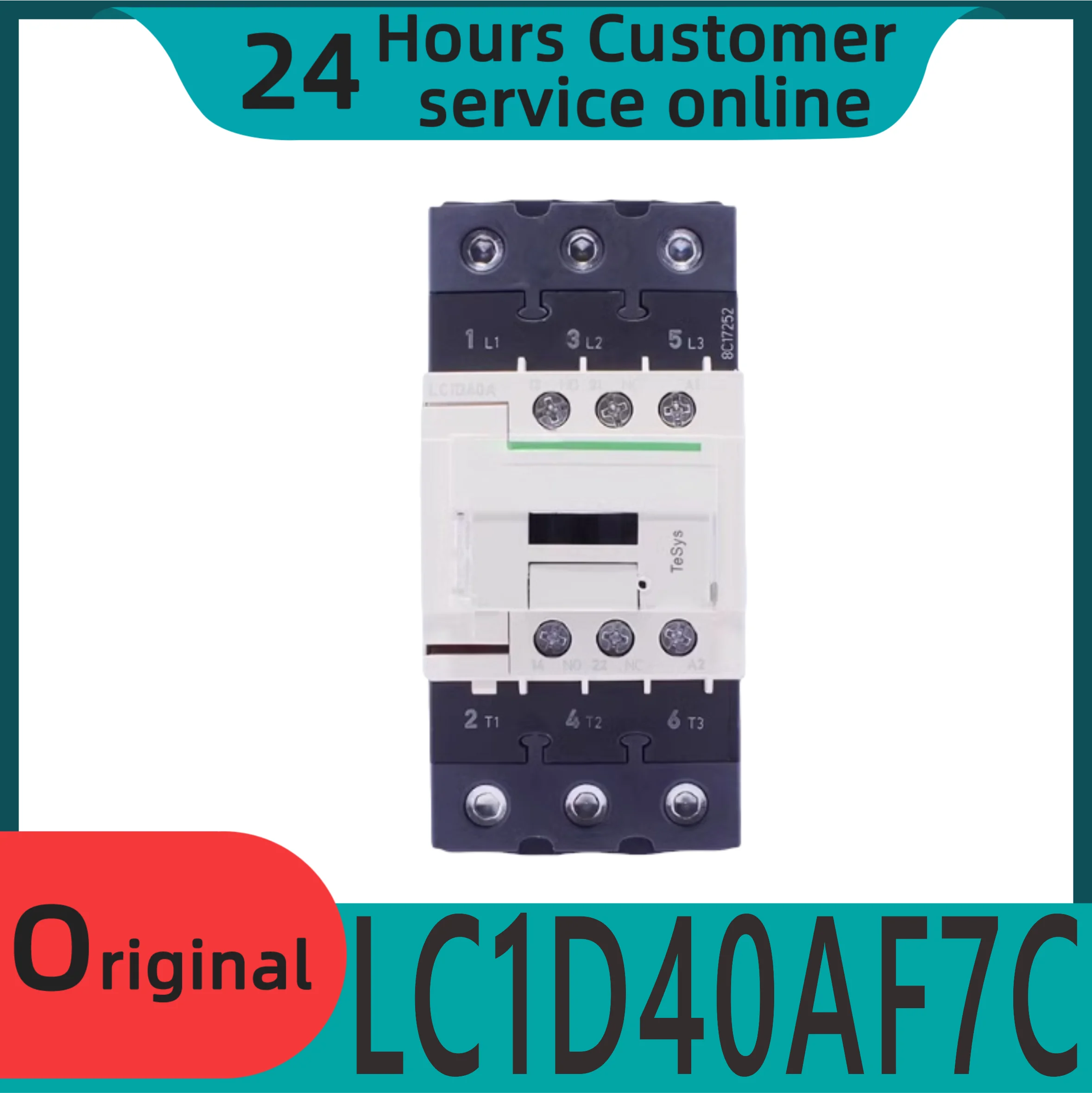 

Brand new original LC1D40A Three pole AC contactor F7C 110V LC1D40AM7C 220V