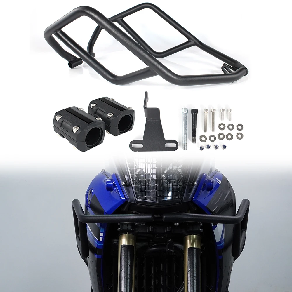 

Защитные дуги (крэшбары) для мотоцикла, верхние, стальные, для Yamaha Tenere 700 2019-2024, защита бака и обтекателей