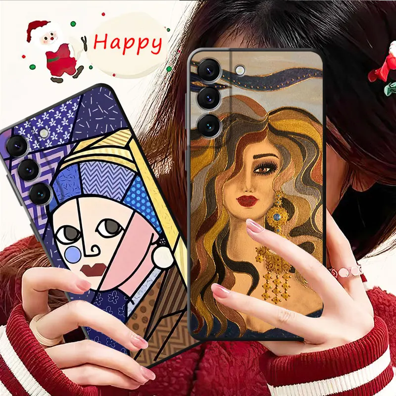 Picasso Abstract Art Painting Phone Shell For Samsung Galaxy S24 S23 S22 S21 S20 FE Ultra Plus Note 20Ultra 10Plus Case