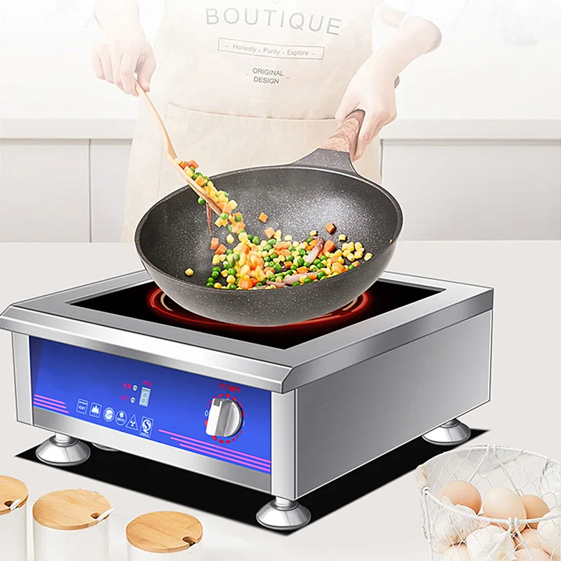 Fornello a induzione piatto 3500W/5000W Commerciale Big Power Cucina Macchina da cucina 220v 9 marce Piano cottura