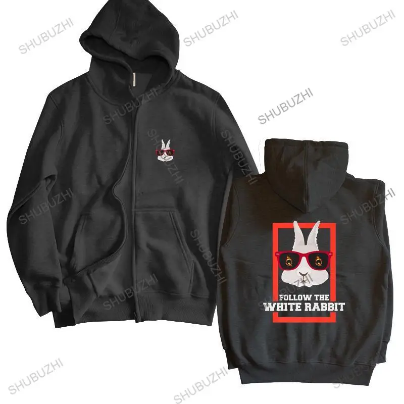 

Men sweatshirt spring pullover Qanon Follow the White Rabbit brand man cotton hoodies warm hoody