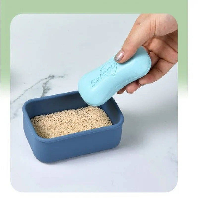 

Travel Soap Case - Portable Drying Soap Dish & Multi-purpose Holder, Waterproof Silicone Container for Camping, Gym, Sink