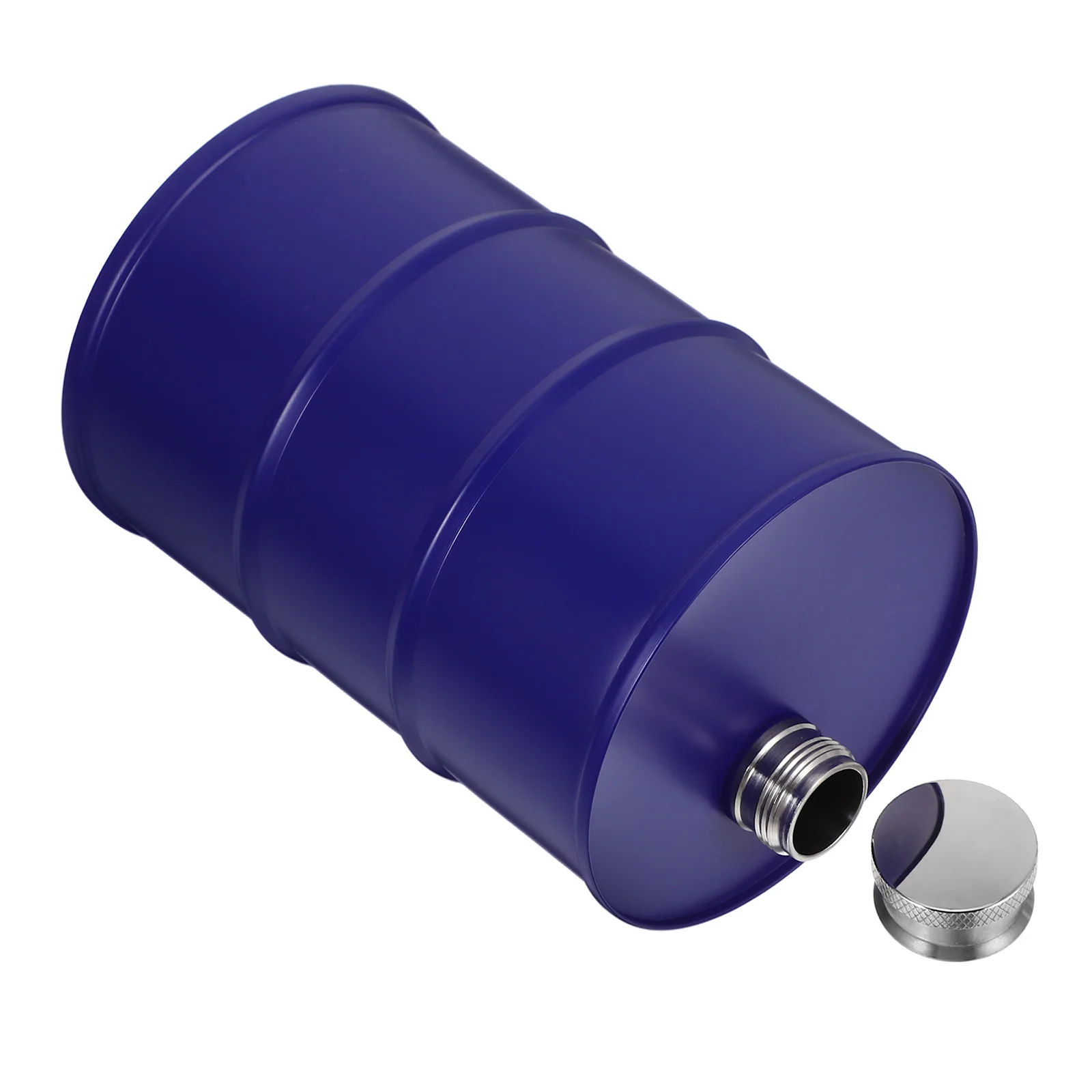 

750Ml Camping Flask Stainless Steel Oil Drum Shape Portable Whisky Bottle Outdoor Travel Wine Bottle Funny Flasks