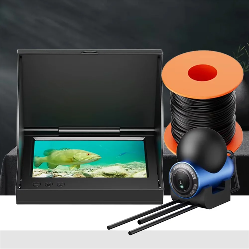 4.3inch HD Screen Fish Finder 15M 20M 30M 50M 220° Wide Angle For Boat Sea Fishing Underwater Fishing Camera