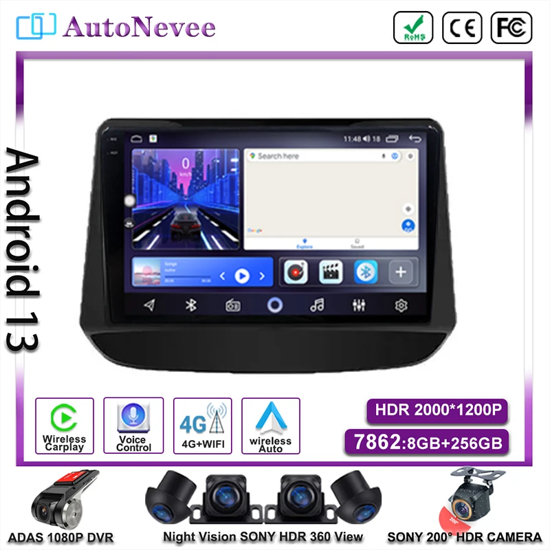 

Android 13 Car Radio For Holden Chevrolet Onix Cavalier 2020 2021 GPS Navigation WIFI 4G FM AM DSP Carplay AutoMultimedia Player