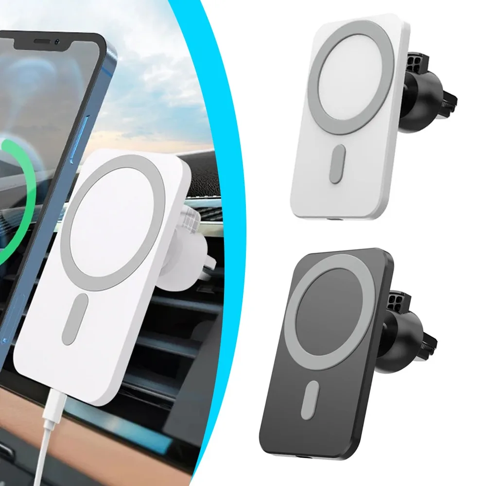 Car Phone Holder Stand Mount 30W Magnetic Car Wireless Charger For Magsafe iPhone 12 13 14 15 Pro Max Mini Fast Charging Station