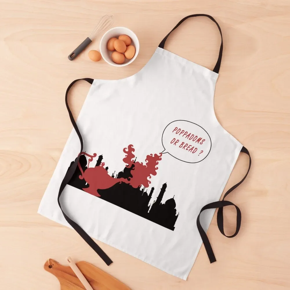 

POPPADOMS OR BREAD OFF MENU PODCAST FAN MAGIC LAMP DESIGN Classic T-Shirt Apron Kitchens Accessories man chef uniform Apron