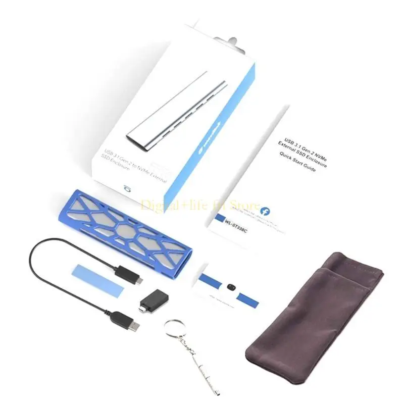 

E06D USB TyeC NVME SSD Enclosure For NVMe SSD USB TypeC Converters Case