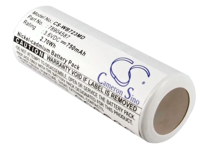 

750mAh 3.6V 2.7Wh Medical Ni-CD Battery for Welch-Allyn 78904587 901122 71000C , for Diversified N MNC723, for Cardinal CJB-723