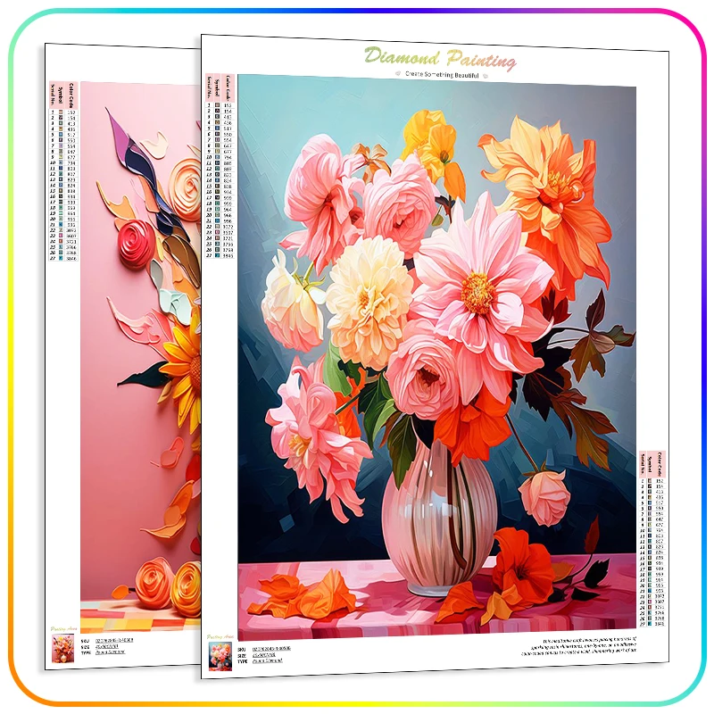 

RUOPOTY 5D Diamond Painting Rhinestones Kit Full Square Drill Flowers Vase Diy Crafts Personalized Gift Picture Simple Unframe D