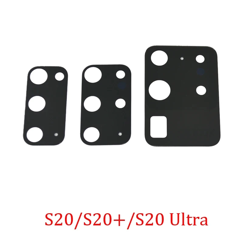 2Pcs Phone Camera Glass Lens For Samsung S7 S8 S9 S10 S10+ S10e S20 Plus S20+ Ultra Rear Back Camera Lens S3 S4 S5 S6 Adhesive