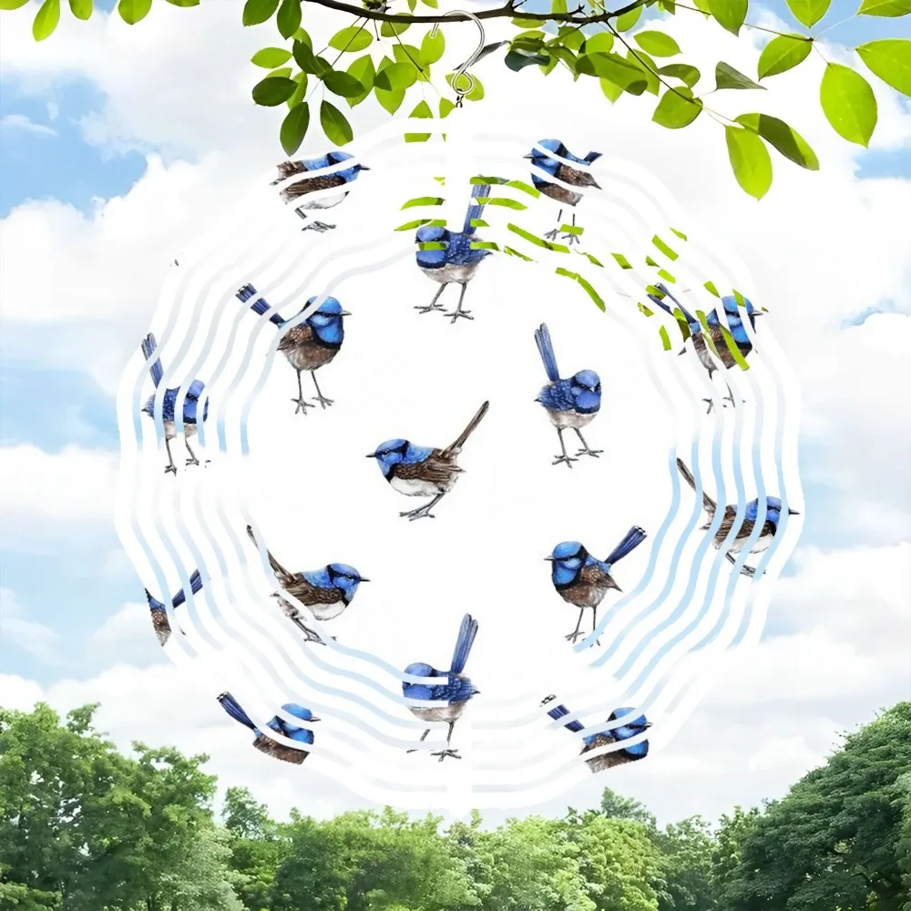 

Metal Wind Chime 360 Rotate Indoor Outdoor Garden Art Decor Gift for Bird Lovers Housewarming