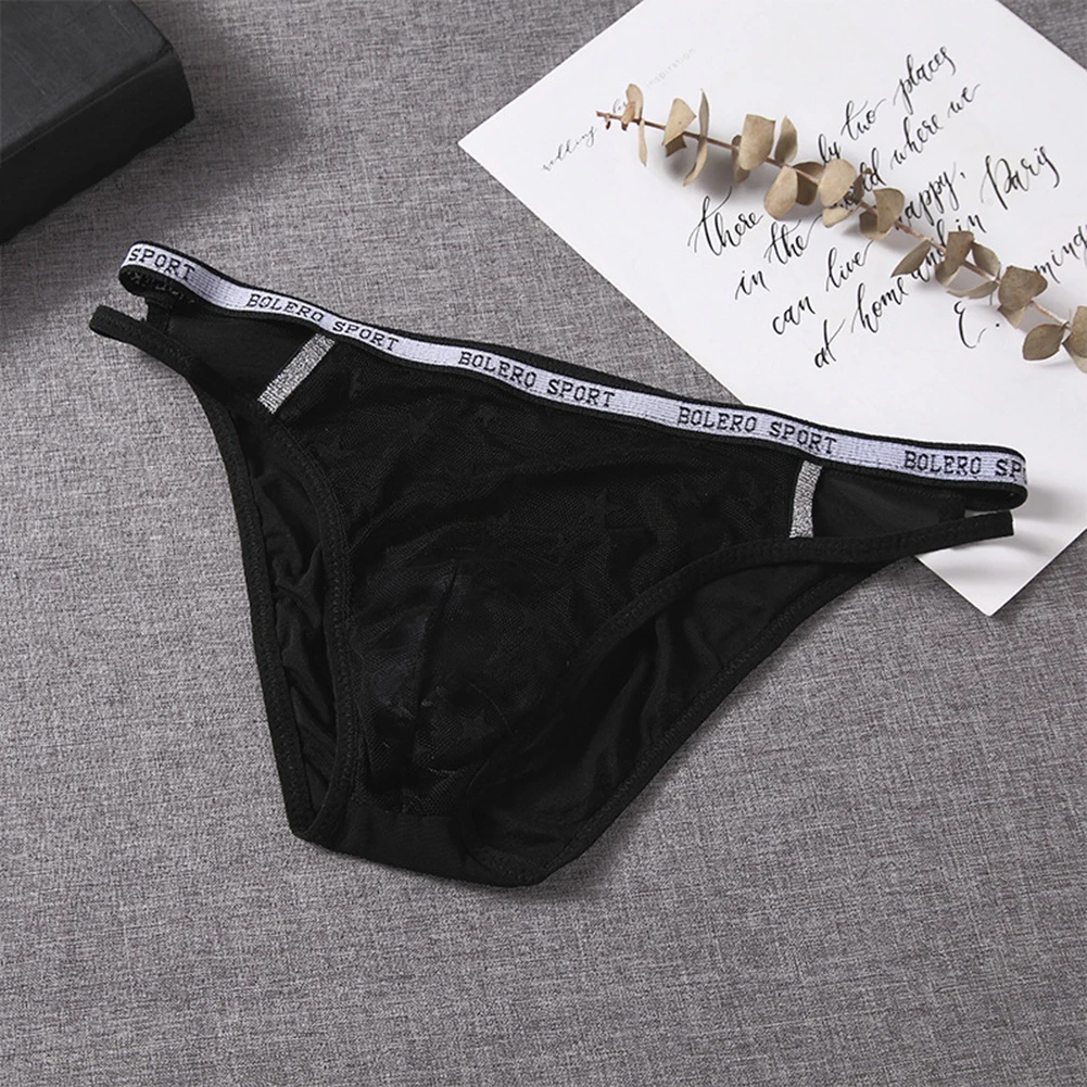 

Breathable Knickers Men's Mesh Briefs Spring Summer Fashion Slight Stretch Solid Pattern Average Size Polyamide Spandex Blend