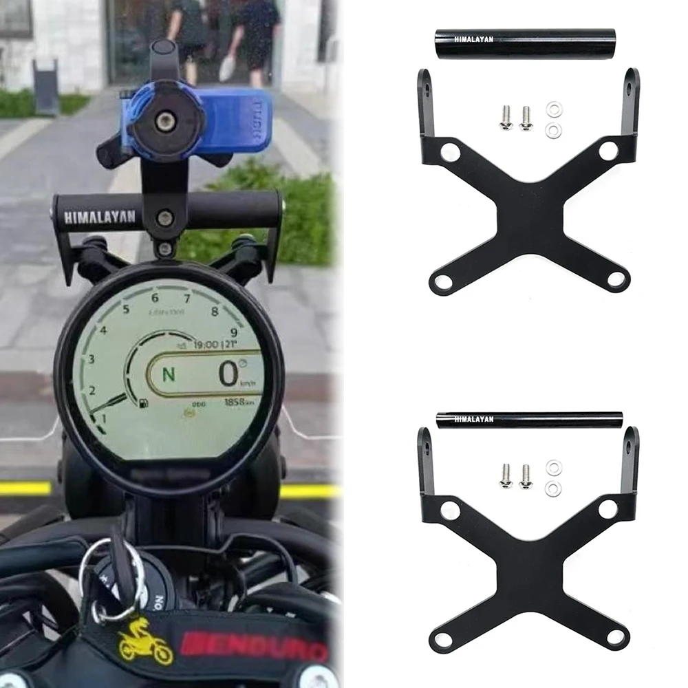 

Motorcycle Accessories GPS Navigation Plate Bracket Fit For Royal Enfield Himalayan450 2024 2025 Mobile Phone Holder Stand