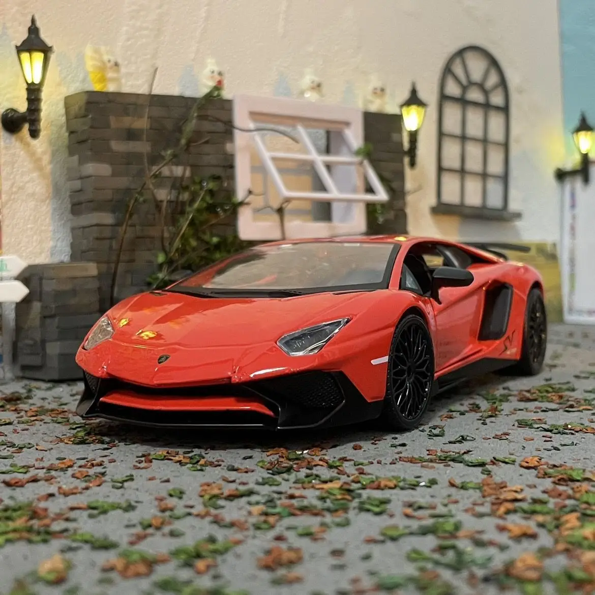 Bburago 1:24 Lamborghini Aventador LP750-4 SV Alloy Sports Car Model Diecast Metal Toy Car Model Simulation Collection Kids Gift