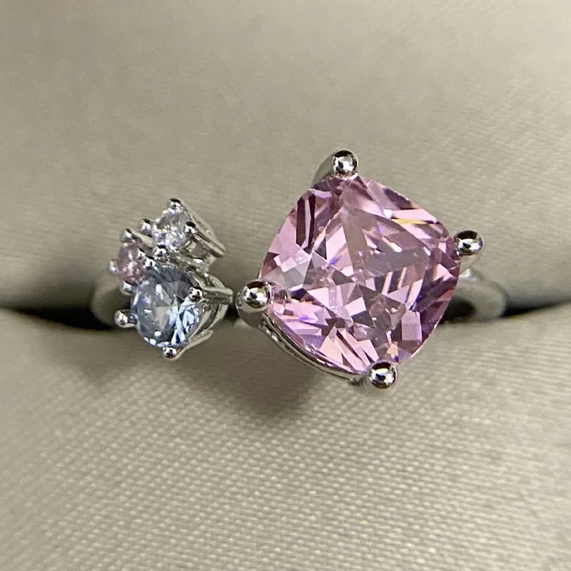 MDL Moissanit1 نمط أصلي جديد مزاجه جميل تمامًا كبار الشعور 5.0ct حلقة عالية الكربون زركونيا الماس الأصفر #5