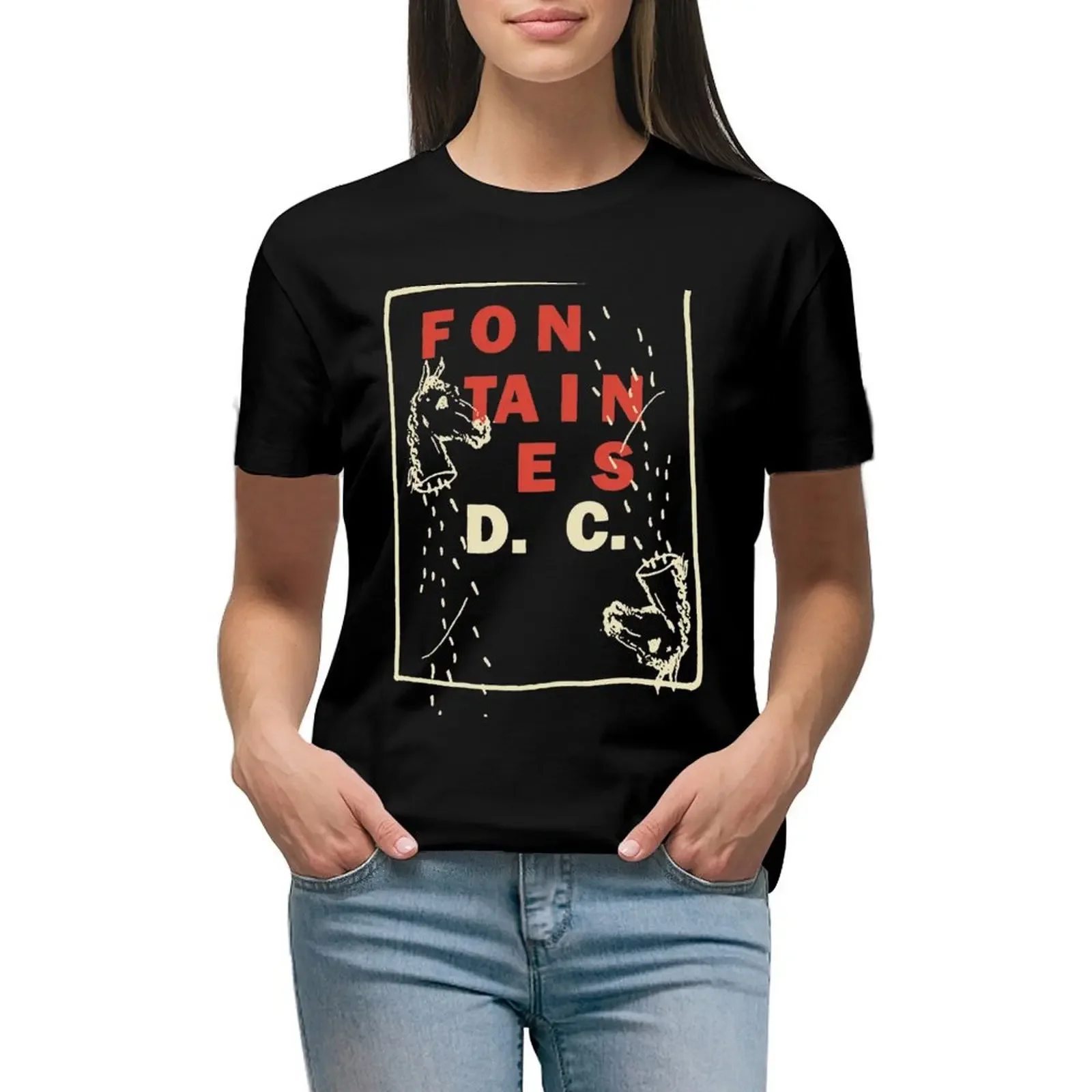 

Onedos FONTAINES Show D.C. American DC Tour 2020 T-Shirt new edition sweat plain customs Women's summer blouses 2024