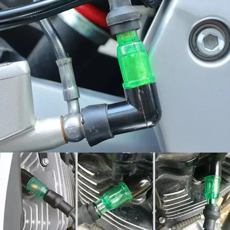 Motorcycle Ignition Spark Plug Caps Universal Ignition Elbow Shaped Spark Plug Caps Motorbike Tuning Accessories 1/2/4pcs view 2