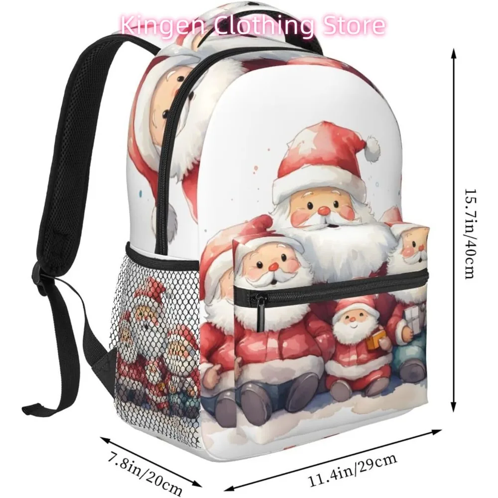 Pretty Santa Claus Lightweight Laptop Backpack Lightweight Multipurpose Travel Casual Daypack Unisex College Backapcks for Men W