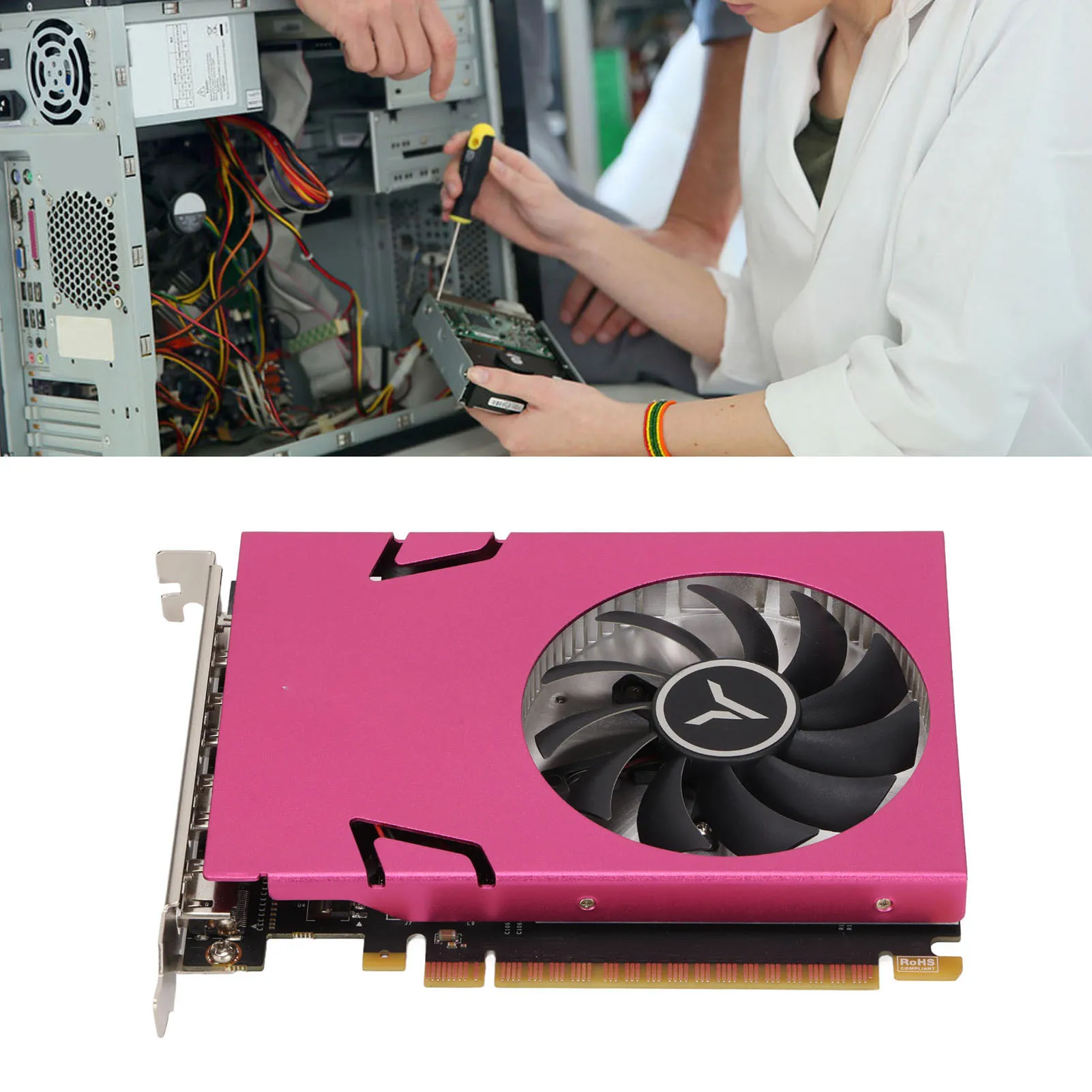 Grafikkarte, 10 Bit Farbtiefe, geteilter Bildschirm, Grafikkarte, 993 MHz Frequenz, 4K, klares Bild für Desktop-Computer