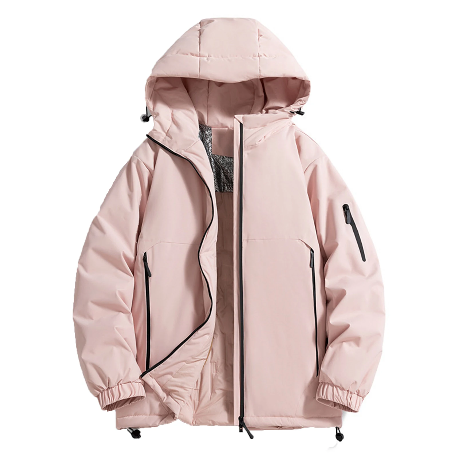 Graphen-Baumwollkleidung, wind- und wasserdicht, dicke und warme Baumwollkleidung mit Kapuze für Outdoor-Wandern und Bergsteigen