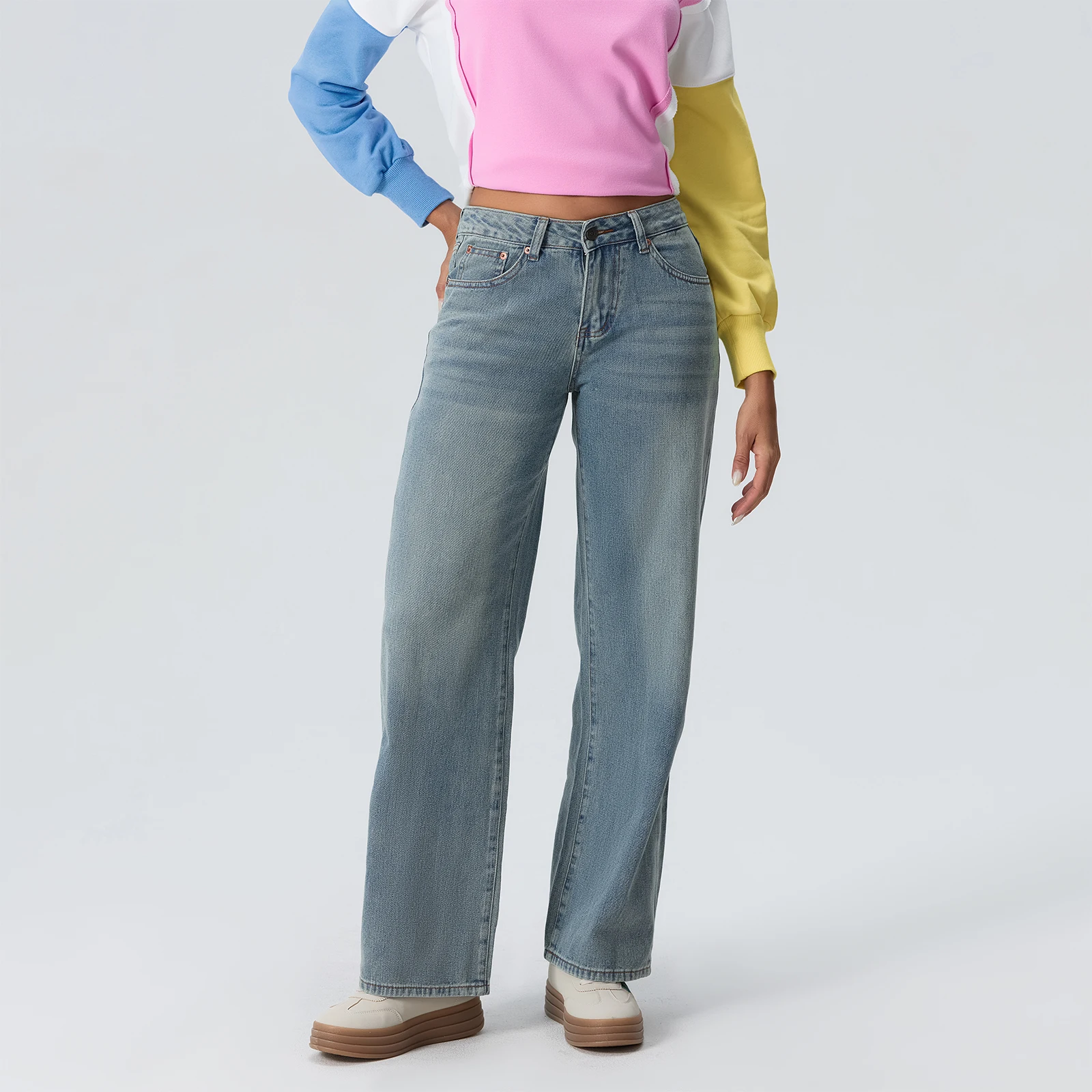 솔리드 Y2K 감성 청바지 여성 오버사이즈 와이드 레그 데님 바지 스트릿웨어 힙합 빈티지 루즈 배기 디자이너 청바지 팬츠