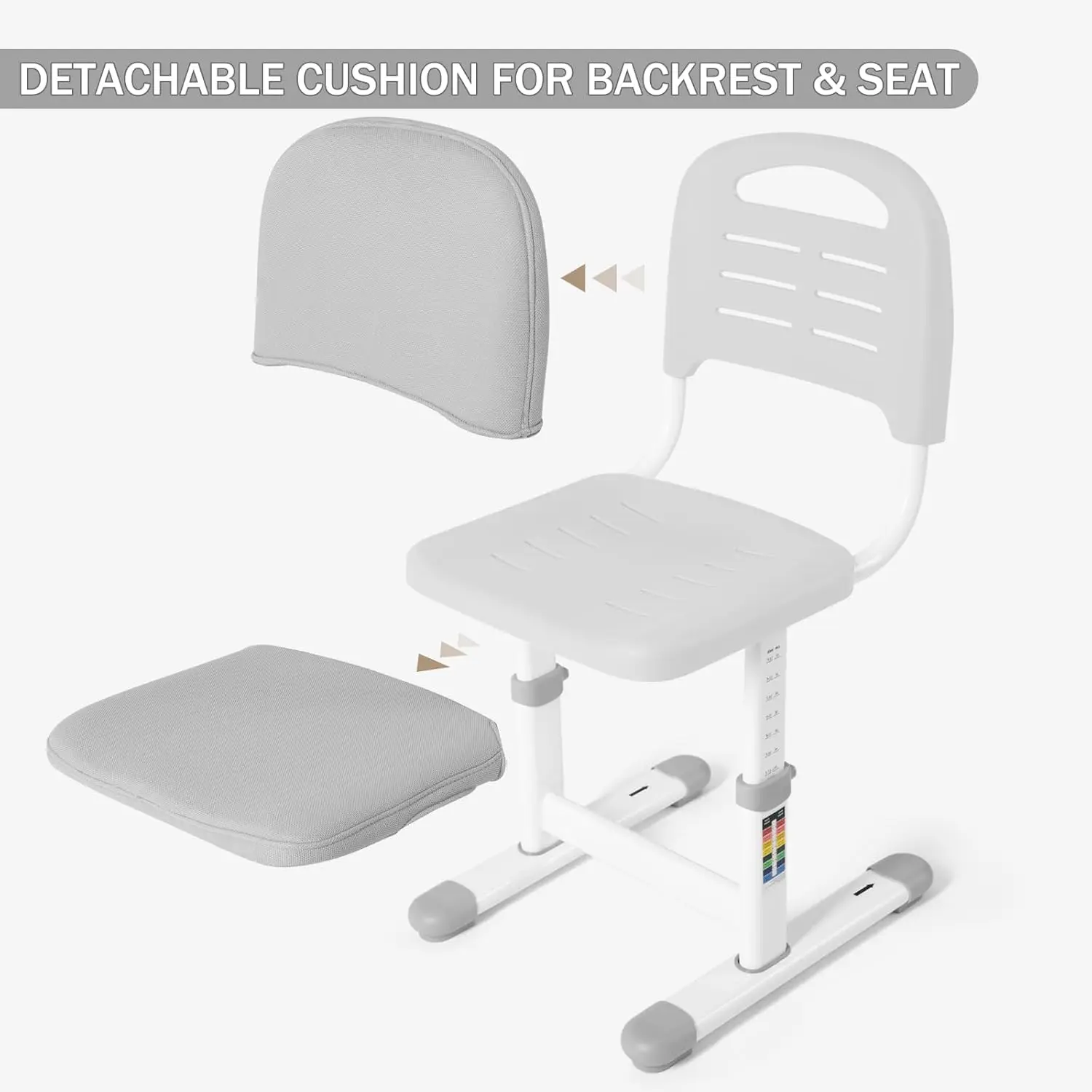 Ensemble bureau et chaise d'étude pour enfants, table d'écolière réglable, grand bureau de tableau d'écriture, lampe LED, PU, recommandé