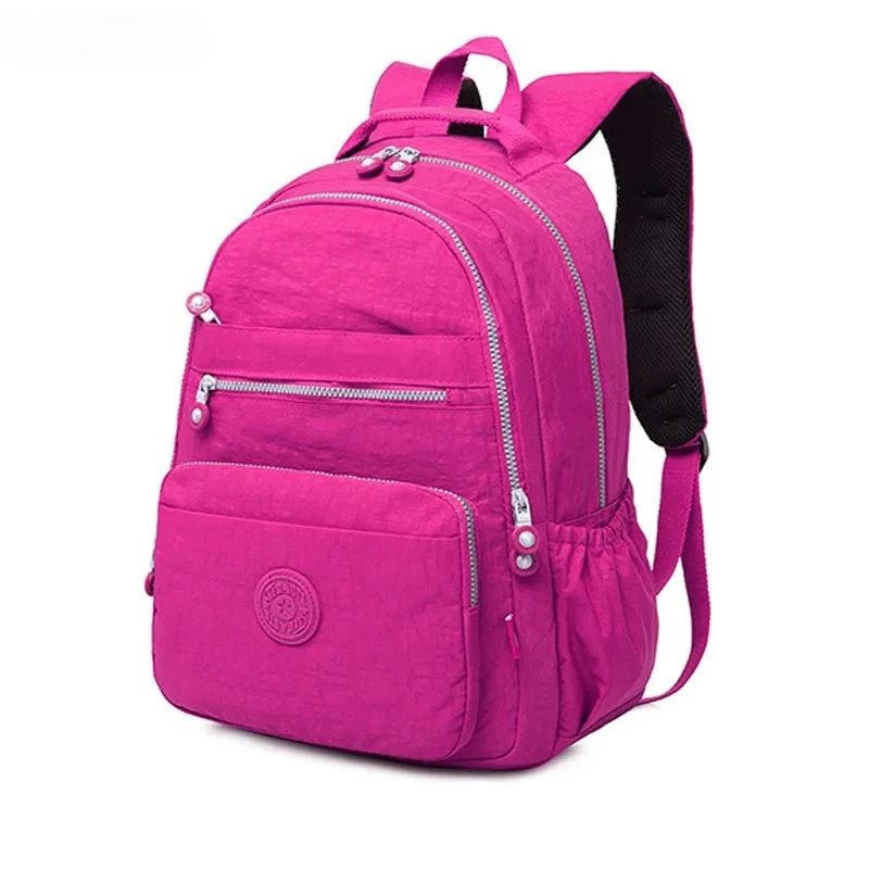 Lightweight Waterproof Nylon Backpack Multi Compartment Casual Daypack Travel Laptop Backpack College School Student Rucksack