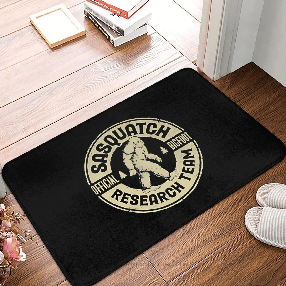 Bigfoot Sasquatch Bathroom Non-Slip Carpet Research Team Vintage Flannel Mat Welcome Doormat Floor Decoration Rug