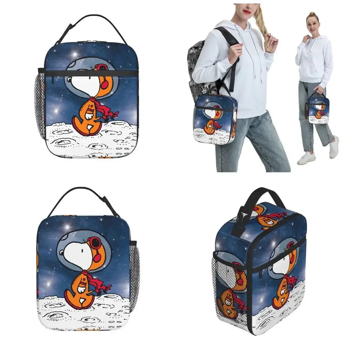 

SPACE Astronaut Cute Insulated Lunch Bag Leakproof Lunch Container Thermal Bag Tote Lunch Box Office Outdoor Men Women
