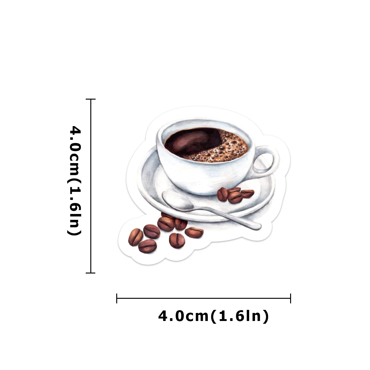 Etori Life 46pcs Coffee lovers creative material stickers  DIY Decoration Student Stationery Notebook Diary Journal Stickers